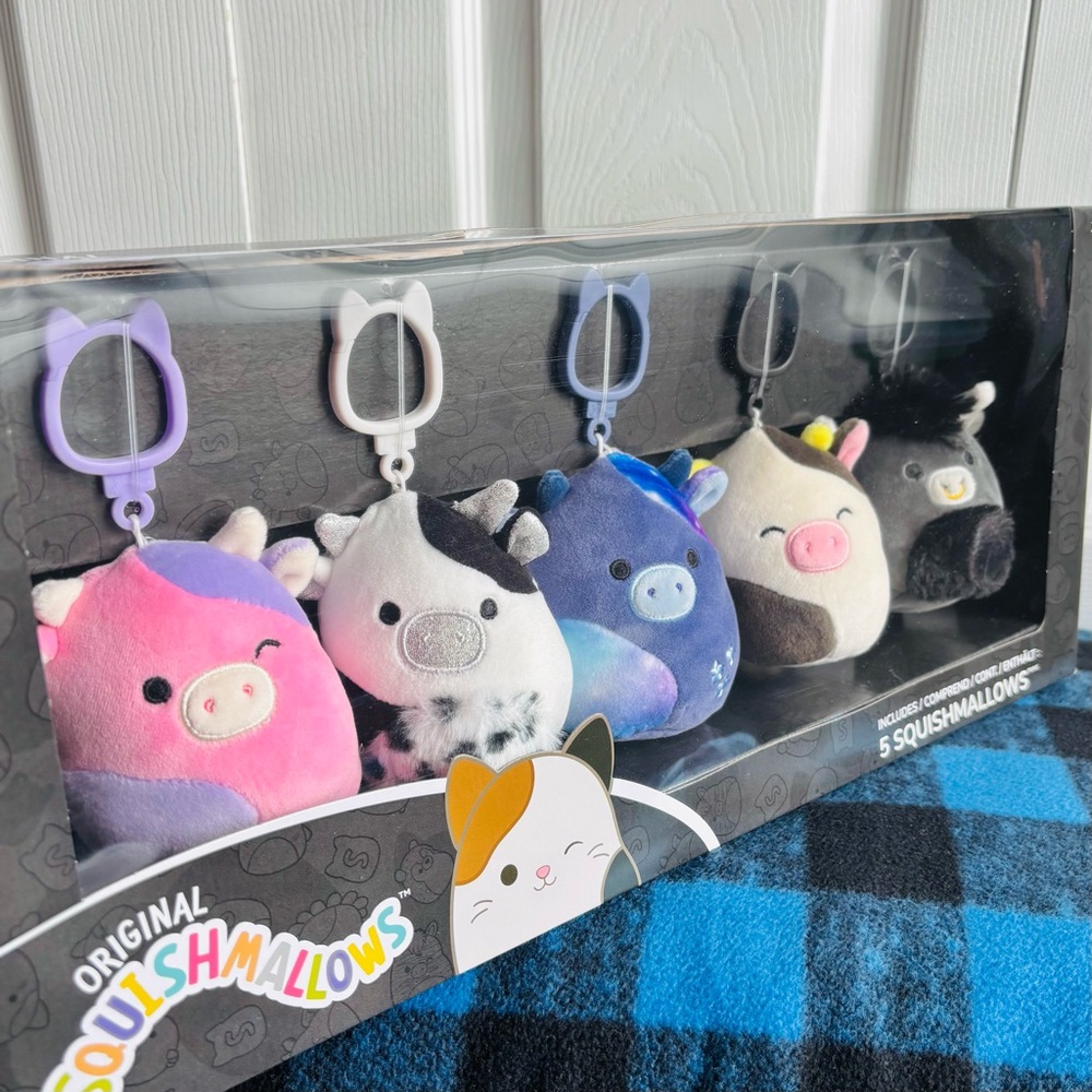 Select Series Squishmallows Rare Collectors Boxset of 5 Cow Clips